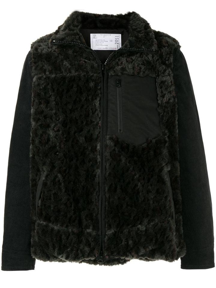 Sacai Leopard Print Jacket - Green
