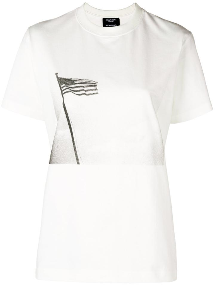 Calvin Klein 205w39nyc Flag Print T-shirt - White