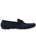Emporio Armani Logo Plaque Loafers - Blue