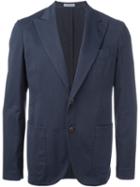 Boglioli Two Button Blazer, Men's, Size: 50, Blue, Cotton/cupro/spandex/elastane