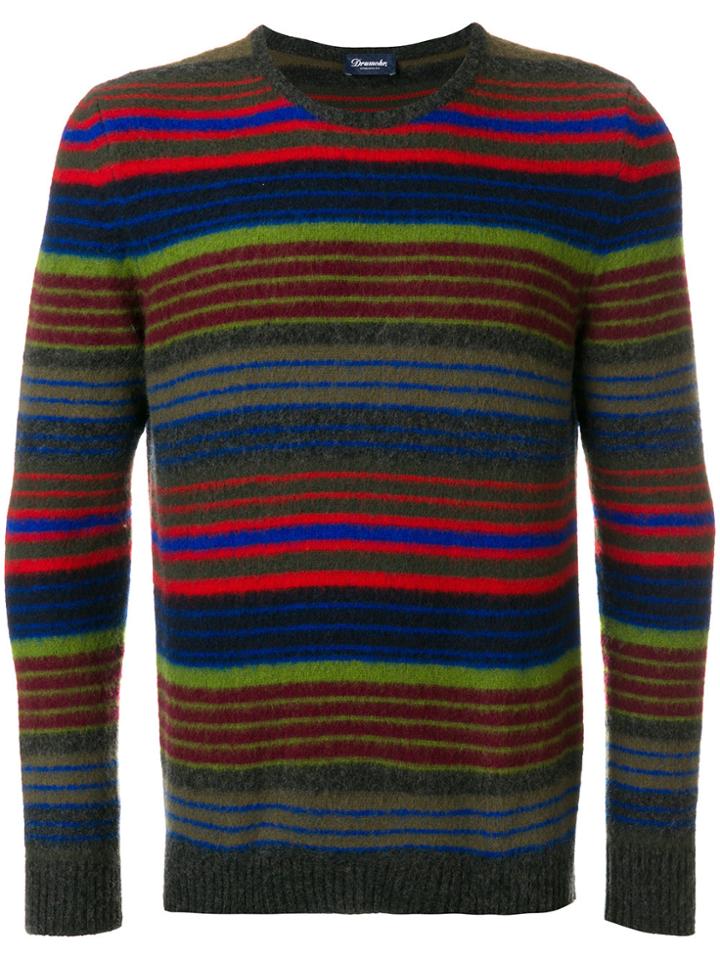Drumohr Striped Crew Neck Jumper - Multicolour