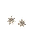 Marc Jacobs Pointy Strass Flower Stud Earrings, Women's, Metallic
