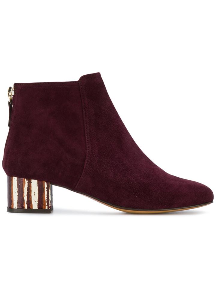 Tila March Mid-heel Faucille Booties - Pink & Purple