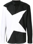 Versace Collection Two-tone Star Shirt - Black