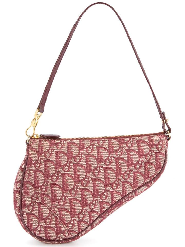 Christian Dior Vintage Saddle Trotter Hand Bag - Red