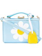 Mark Cross Daisy Shoulder Box Bag, Women's, Blue, Leather