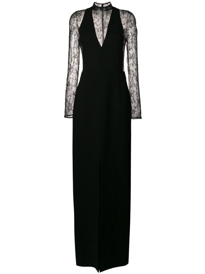 Givenchy Long Sleeved Lace Dress - Black