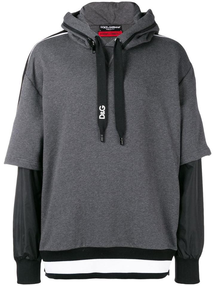 Dolce & Gabbana Logo Band Hoodie - Grey