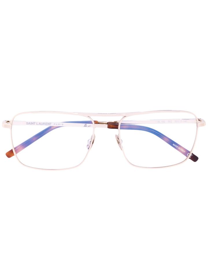 Saint Laurent - Handle Glasses - Unisex - Metal (other) - One Size, Brown, Metal (other)