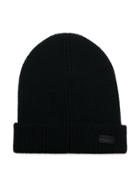 Paolo Pecora Kids Teen Knitted Beanie Hat - Black