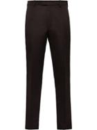 Prada Double Satin Tailored Trousers - Brown