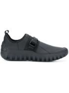 Prada Neoprene Safety Buckle Sneakers - Black