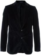 Tagliatore Velvet Blazer, Men's, Size: 52, Blue, Cotton/cupro
