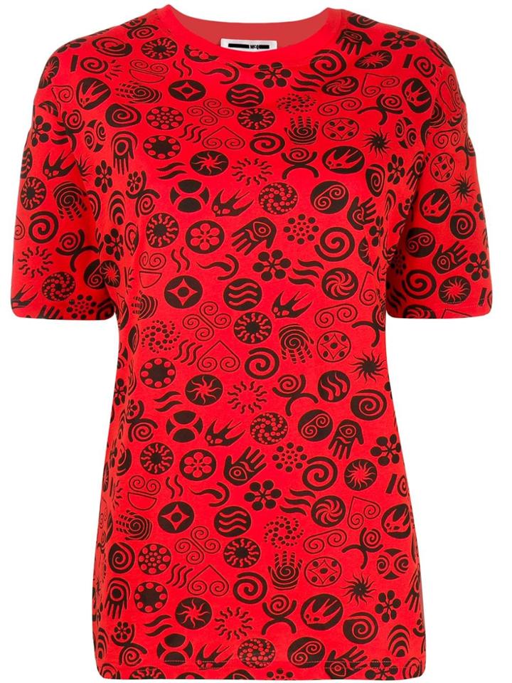 Mcq Alexander Mcqueen Printed Cotton T-shirt - Red