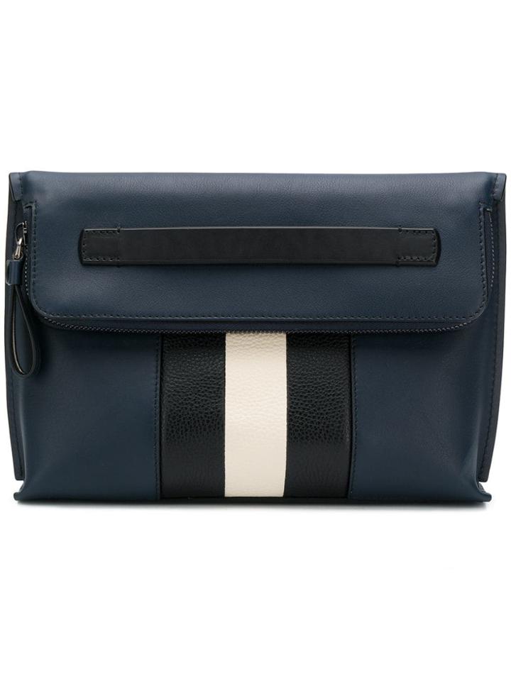 Bally Striped Clutch Bag - Blue