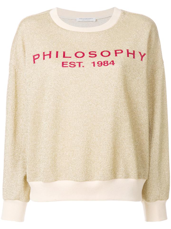 Philosophy Di Lorenzo Serafini Logo Print Sweatshirt - Metallic