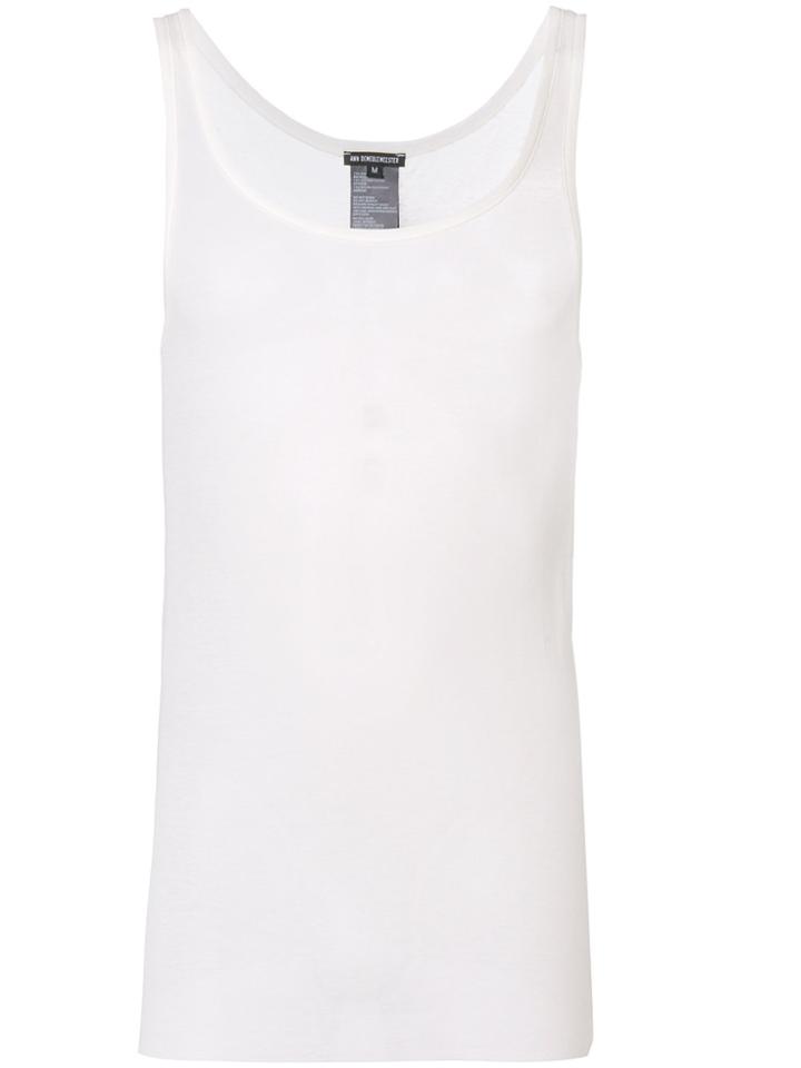 Ann Demeulemeester Long-line Tank Top - White