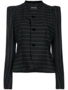 Giorgio Armani Pre-owned Pinstriped Jacket - Black