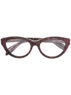 Alexander Mcqueen Cat Eye Glasses, Pink/purple, Acetate