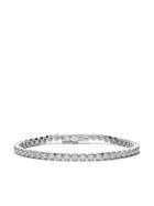 De Beers 18kt White Gold Diamond Line Bezel-set Bracelet