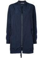 Vince Oversized Bomber Jacket, Women's, Size: Small, Blue, Cotton/polyamide