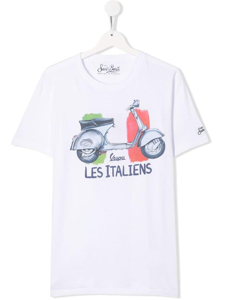 Mc2 Saint Barth Kids Les Italiens T-shirt - White