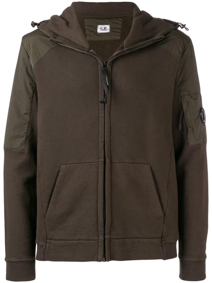 Cp Company Zip-up Hoodie - Brown