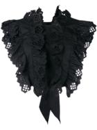 Alberta Ferretti Cropped Ruffled Top - Black