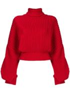 A.w.a.k.e. Ribbed Knit Sweater - Red