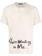Yohji Yamamoto Printed Button-up T-shirt - White