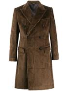 Dolce & Gabbana Double-breasted Corduroy Coat - Brown