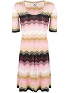 M Missoni Zigzag Knit Mini Dress - Pink