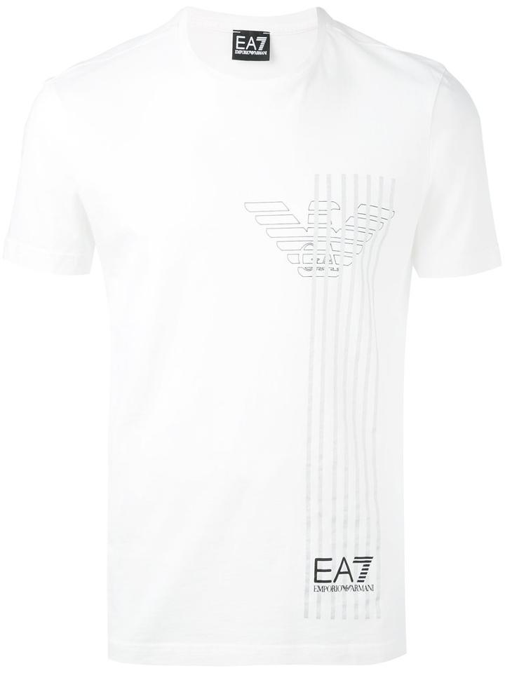 Ea7 Emporio Armani - Logo Print T-shirt - Men - Cotton - Xxl, White, Cotton