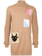 Jw Anderson Roll Neck Patches - Brown