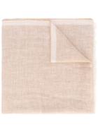 Ermenegildo Zegna - Frayed Scarf - Men - Silk/linen/flax/cashmere - One Size, Nude/neutrals, Silk/linen/flax/cashmere
