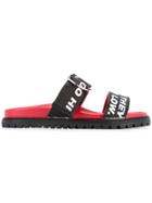 Joshua Sanders Printed Strap Slides - Black