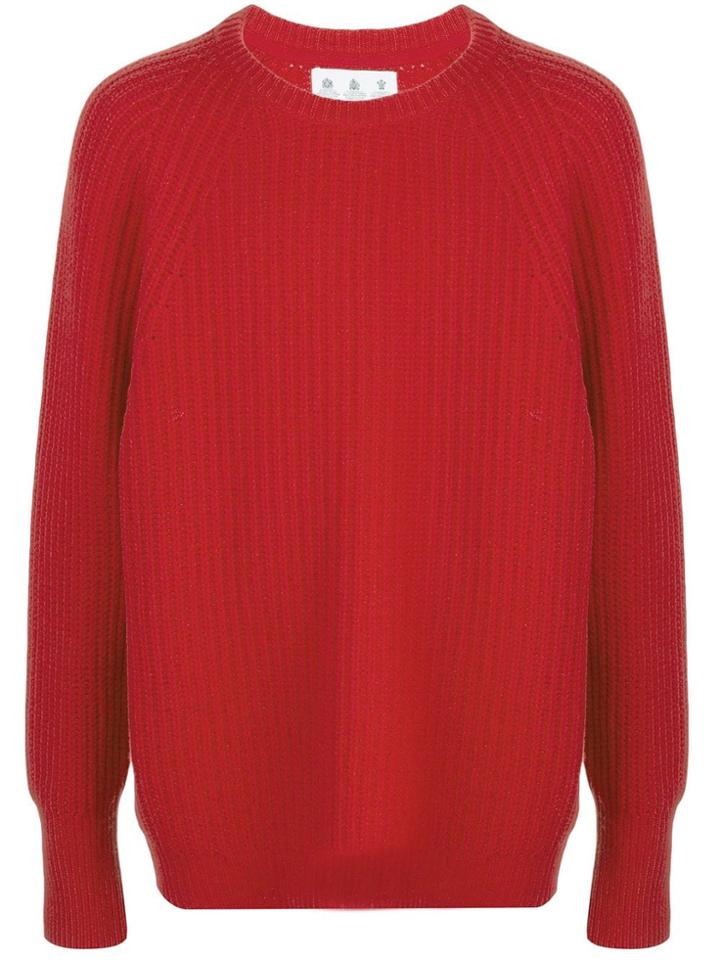 Barbour Ribbed Knit Jumper - Red