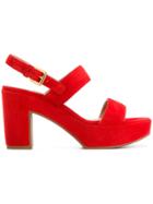 L'autre Chose Open-toe Platform Sandals - Red