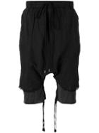 Army Of Me - Drop-crotch Shorts - Men - Cotton/linen/flax - M, Black, Cotton/linen/flax