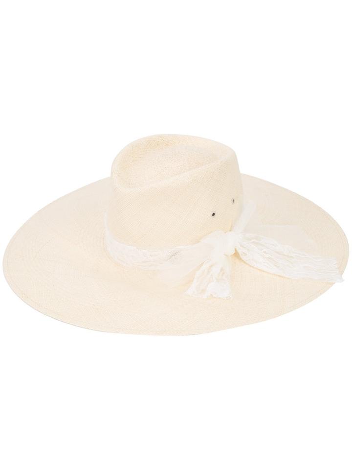 Maison Michel - Henrietta Hat - Women - Straw - S, Nude/neutrals, Straw
