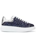 Alexander Mcqueen Oversized Glitter Sneakers - Blue