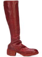 Guidi Knee Length Boots - Red