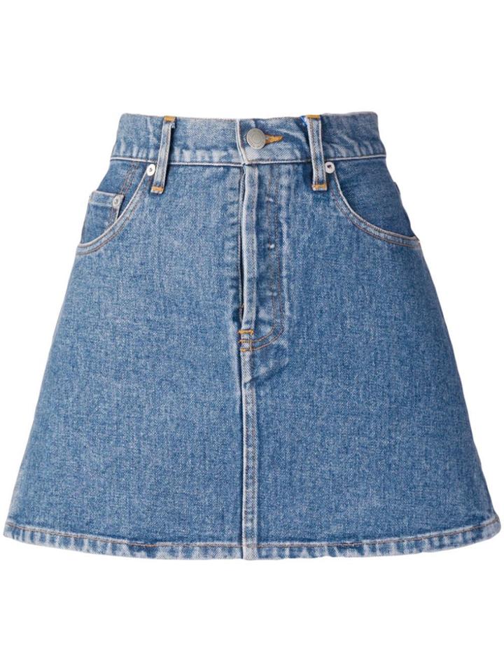 Simon Miller Mini Denim Skirt - Blue