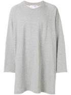 Comme Des Garçons Shirt Boys Logo Printed Oversized Sweatshirt - Grey