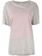 Bassike Contrast Print T-shirt - Grey