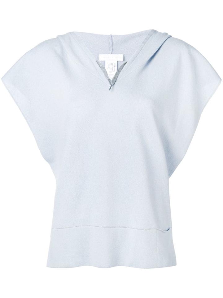 Fabiana Filippi Loose Fit Sleeveless Hoodie - Blue