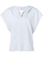 Fabiana Filippi Loose Fit Sleeveless Hoodie - Blue