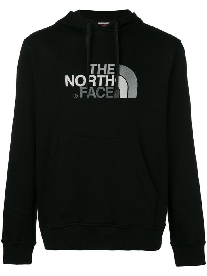 The North Face Logo Embroidered Hoodie - Black