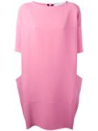 Gianluca Capannolo Draped Back Shift Dress, Women's, Size: 44, Pink/purple, Viscose/acetate