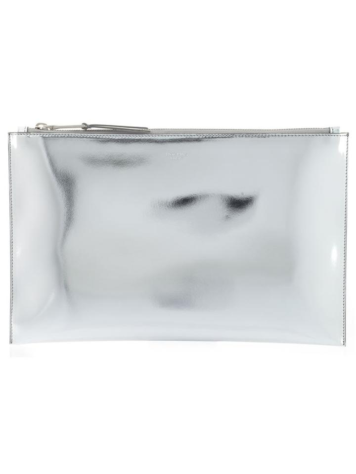 Rochas Metallic Zip Clutch